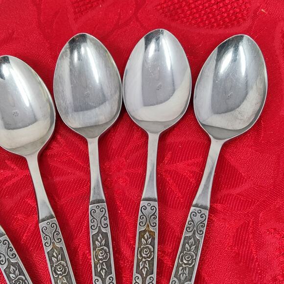 7X Tsp VTG Oneida Northland SECRET FLING Stainless Teaspoons - Picture 4 of 12